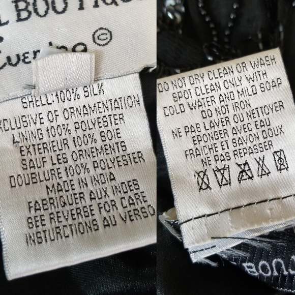 Adrianna Papell Boutique beaded back zipper vintage black top women's size PS - Picture 9 of 9